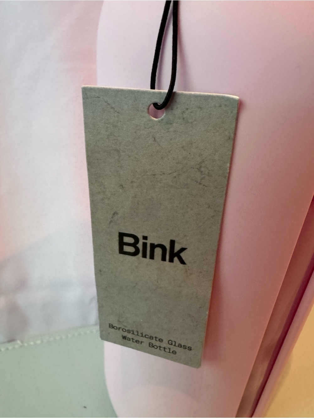 Bink Pink Silicone Straw  Glass  Water Bottle - Picture 3 of 9